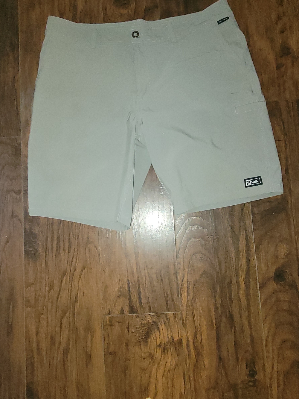 Pelagic Light Gray Men’s Flat Front Shorts